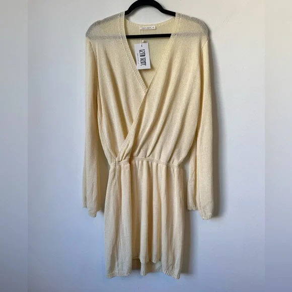 12th Tribe Alma Cream Knit Mini Dress - Size XL - Picture 6 of 16